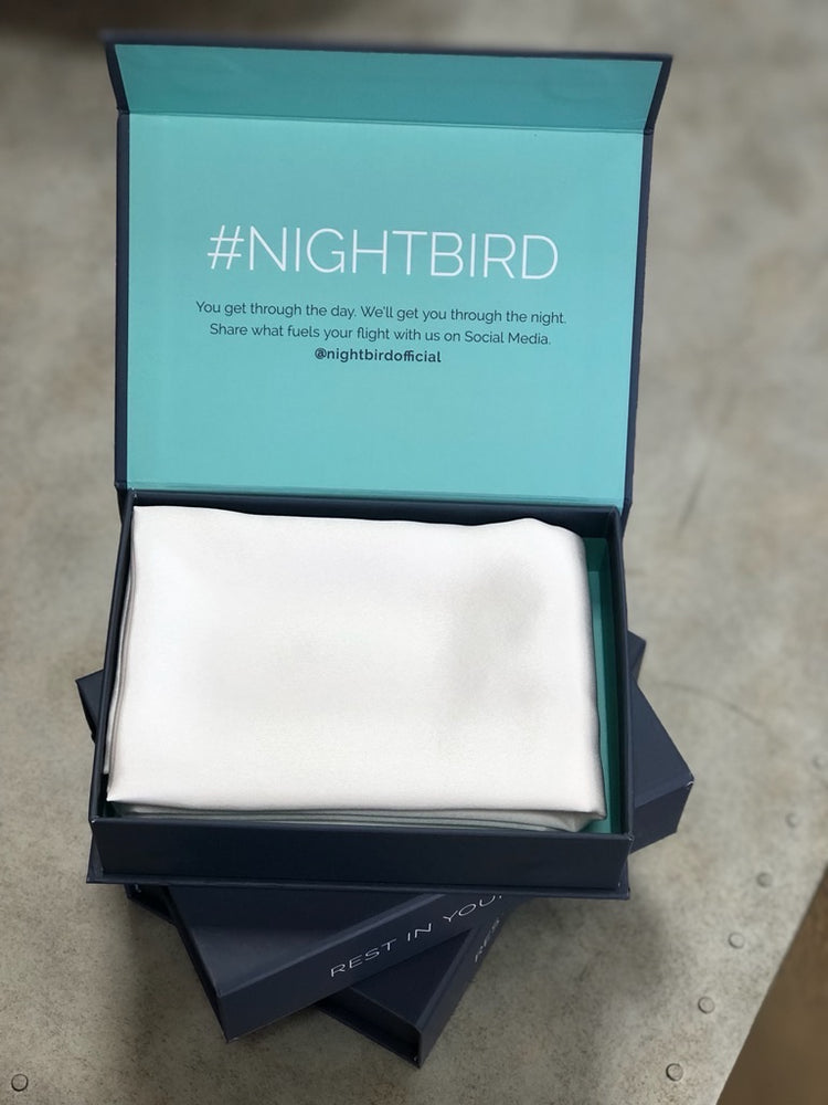 Nightbird White Pillowcase